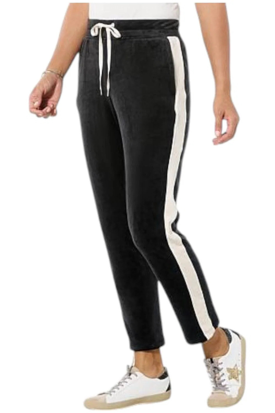 Comfort Code Women's Plush Velour Pull-On Slim Pant Black - Regular
